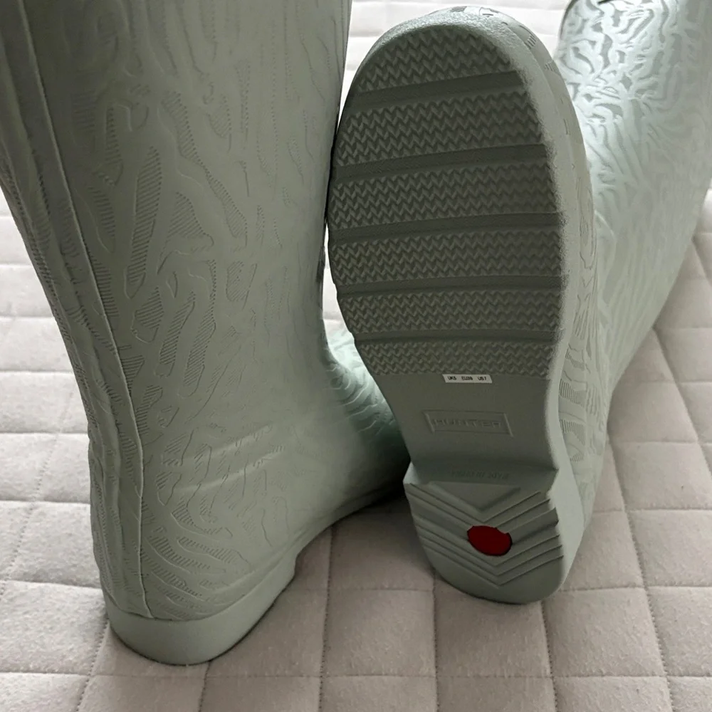 Hunter Women's Org Ref Fit Boot Seaspray/Light Green Rain Boots - Picture 5 of 8